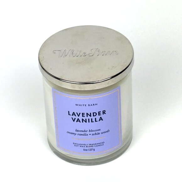 Bath & Body Works Lavender Vanilla Signature Single Wick Candle Glass Jar - Picture 7 of 11